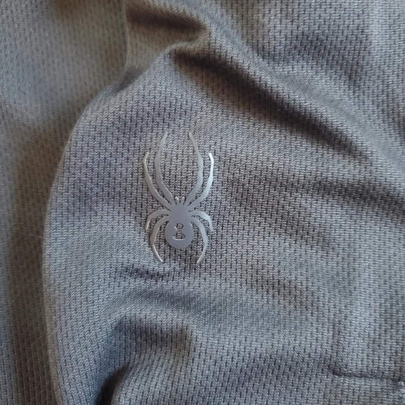 Spyder Shirt Men's X-Large Black 1/4 Zip Long Sleeve Performance Active Pullover - Picture 4 of 10